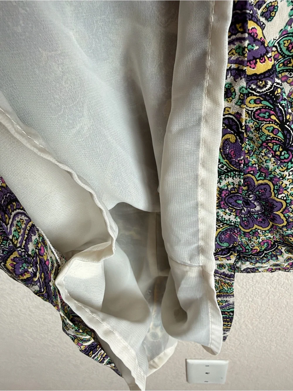 J.Crew Silk Paisley Slip Dress Purple Green Boho Spaghetti Strap Summer Cocktail